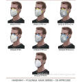 FFP1, FFP2, FFP3 fold flat dust mask, valved active carbon respirator mask